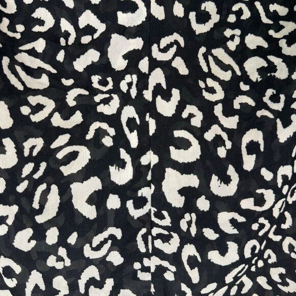 CABI woman's size small S Sweetheart animal print mesh ruched long sleeve top - Picture 7 of 11